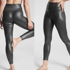 ATHLETA Elation Ultra High Rise Shimmer Tight Black Size S Style# 472420